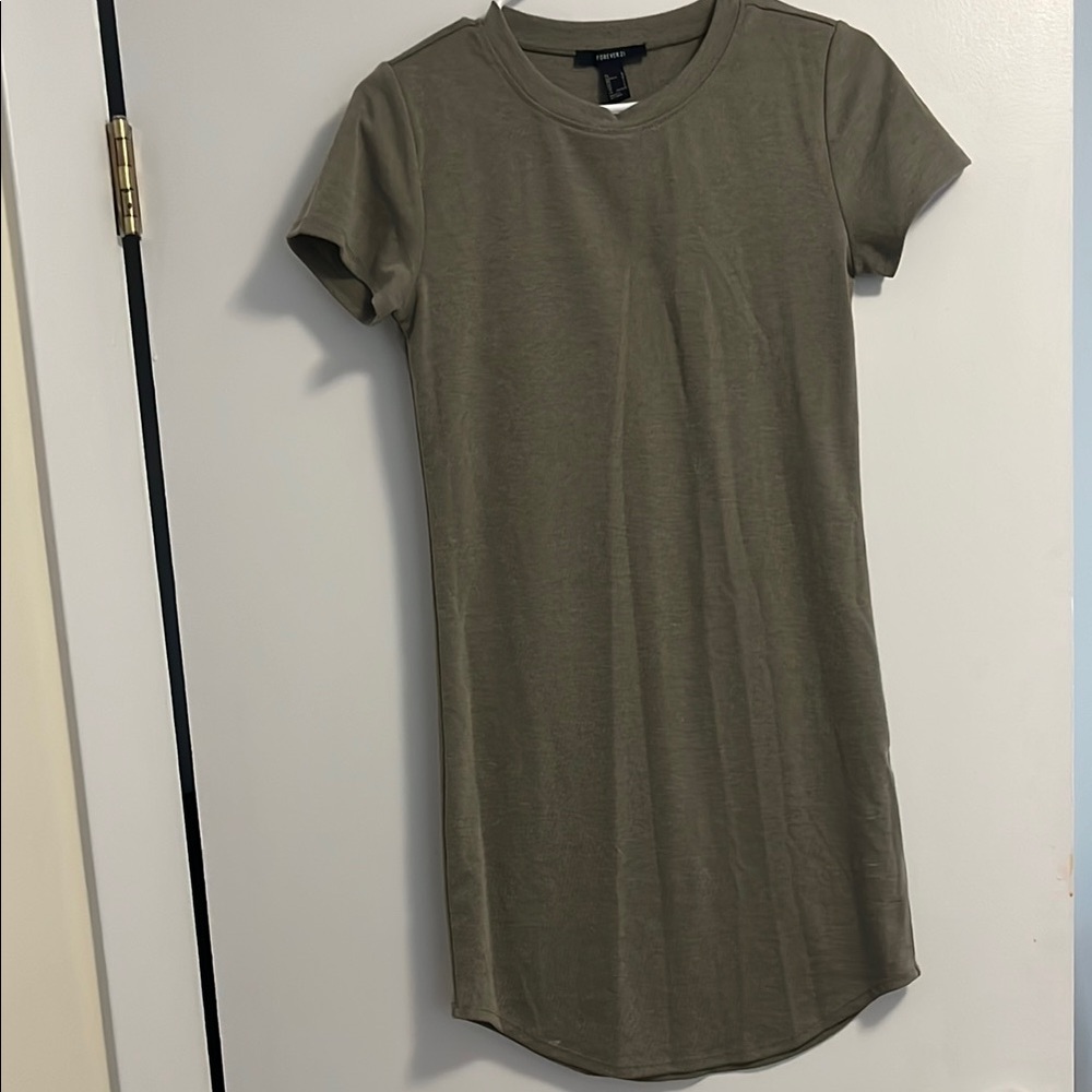 Olive Green T-Shirt Dress